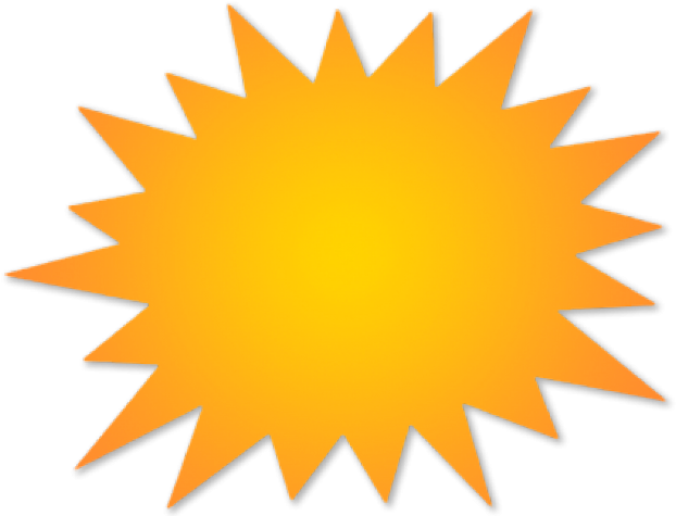 golden colored starburst shape